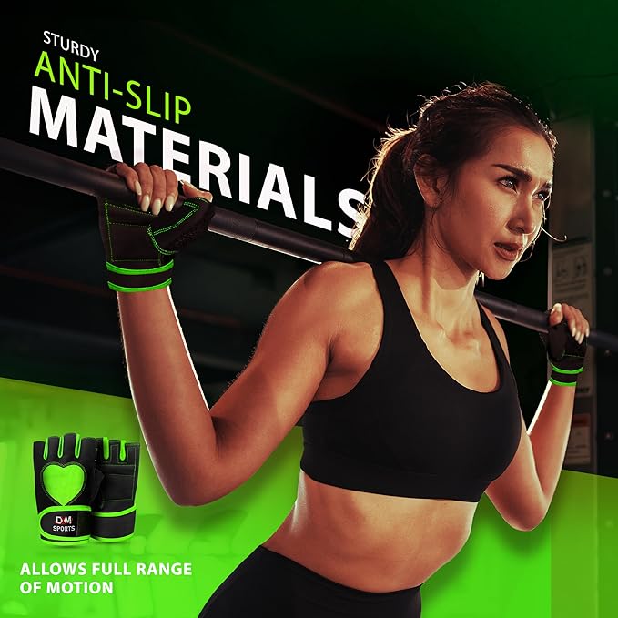 DXM SPORTS Workout Gloves for Women with Wrist Support - Weight Lifting Gloves for Gym, Cycling, Training - Exercise Gloves for Women