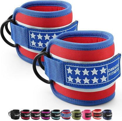 DMoose Fitness Ankle Strap for Cable Machine - One Size Fit with Premium Padding Cuffs, Ankle Bands for Working Out, Booty Workouts, Leg Extension, Hip Abductors, Kickbacks & Lower Body Exercises