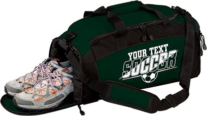 Personalized Soccer Duffel Bag with Shoe Compartment – Custom Name Sports Bag for Boys & Girls – Soccer Practice & Travel Gear Bag
