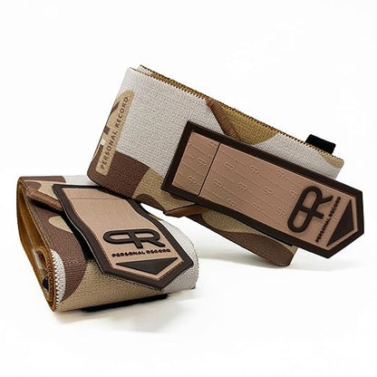 Elbow Wraps for Weightlifting - Heavy Duty Construction, 25% More Elasticity, Reinforced Stitching, Extra Wide Fastener, Easy to Adjust, (Sand Camo)