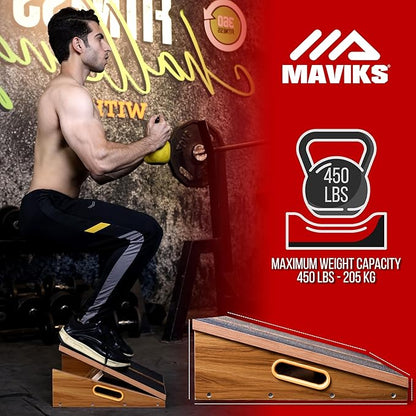 Professional Adjustable Calf Stretcher Slant Board for Squats for Ankle and Achilles Stretching, Posture Wooden Slant Board for Calf Stretching, Squat Wedge for Physical therapy & Exercise