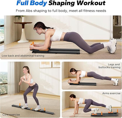 MERACH Pilates Board, Multifunctional Abdominal Plate, Detachable Ab Trainer Machine with Anti-Slip and Quiet Design, Portable Pilates Reformer for Core Workouts, Home Gym Equipment for Women