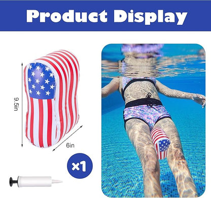 RunNico 7 Pcs PVC Water Workout Equipment, Aquatic Exercise Dumbbells and Cuffs Set, Inflatable Swimming Float Belt with Pull Buoy for Water Aerobics Pool Fitness Sports