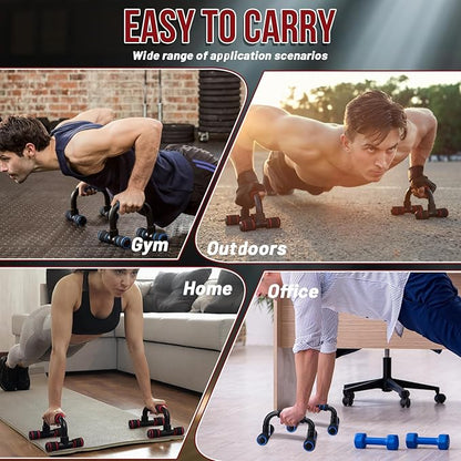 Shappy 6 Pairs Fitness Push up Handles Non Slip Push up Bar Strength Training Gym Exercise Equipment with Cushioned Foam Grip and Sturdy Structure Pushup Bar Portable Training Equipment for Men Home