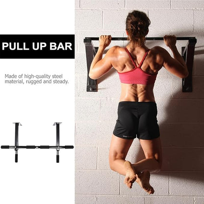 Adjustable Wall-mounted Pull up Bar Home Fitness Device Heavy Duty Horizontal Bar for Strength Training and Pull-ups Suitable for Home Gym and Office Workouts