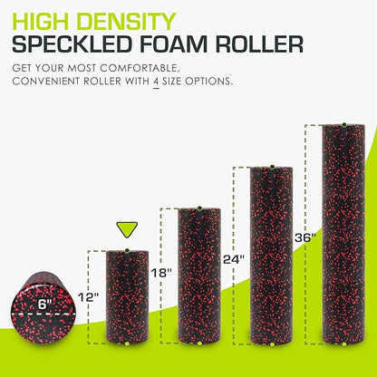 ProsourceFit High Density Foam Rollers Long, Firm Full Body Athletic Massage Tool for Back Stretching, Yoga, Pilates, Post Workout Muscle Recuperation