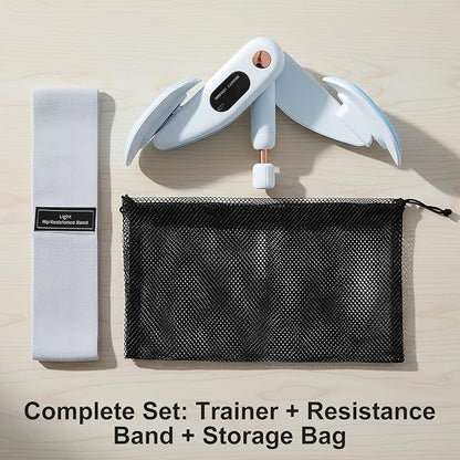 Inner Thigh & Pelvic Floor Trainer for Women, Adjustable Hip Toner with LED Counter, Compact Kegel Exercise Device for Home, Office & Postpartum