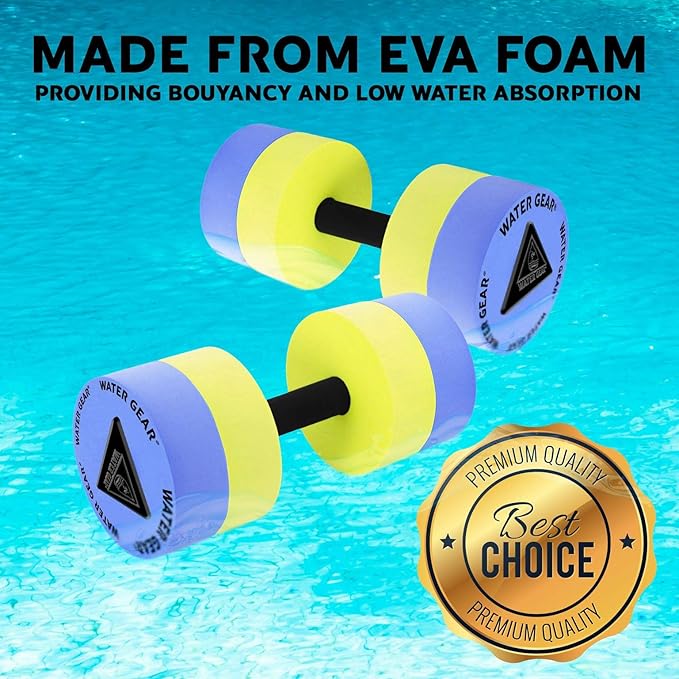 Water Gear Resistance Bells - Water Fitness and Pool Exercise - Intense Workout Without Added Stress - Easy on Joints