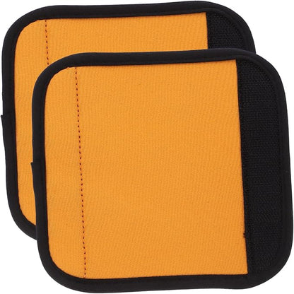 2pcs Portable Nonskid Barbell Mat Removable Cover for Horizontal Bars Anti-slip Grip Protector for Weight Lifting Hip Thrusts and Dumbbells Orange