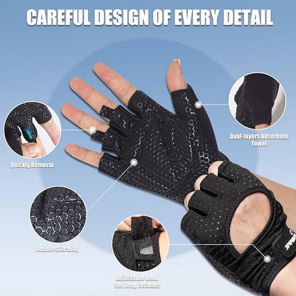 RIGWARL Workout Gloves, Lightweight Fitness Gloves with Full Palm Protection and Excellent Grip for Men Women, Weight Lifting Gloves for Cycling Pull ups Exercise