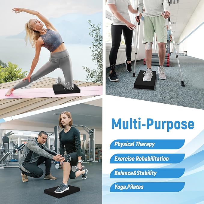 High-Density Balance Pad for Exercise,Non-Slip Foam Mat for Pilates, Fitness,Yoga, Core Training Physical Therapy, Knee Pad for Floor