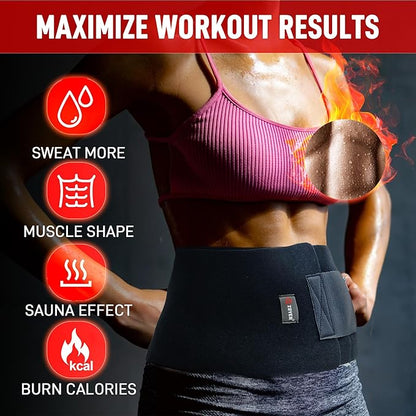 ZOYER Waist Trainer for Women Lower Belly Fat, Sweat Band for Stomach Weight Loss, Sweat More, Increase Core Stability