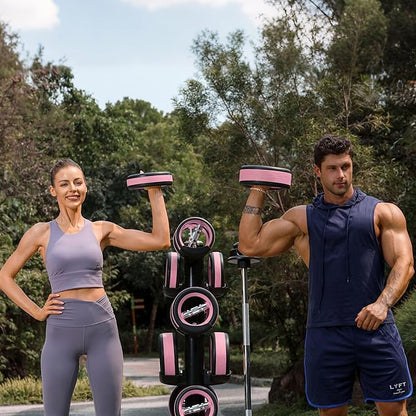 Dumbbell Weight Plates –Dual Purpose Ergonomic Fitness Equipment, Multifunctional Design for Strength Training, Full Body Workouts and Home Gym