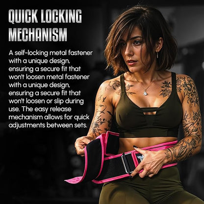 Body Reapers Weight Lifting Belt For Men & Women; Auto Lock Metal Buckle Deadlift Belt & Workout Belt For Men, Adjustable Gym Belt, Weightlifting Belt for Powerlifting, Squats, & Training