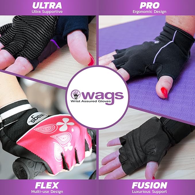 Wrist Support Gloves with Patented Ergonomic Gel Pad and Wrist Wrap for Women and Men's Workouts