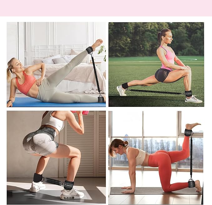 Hip Thrust Belt for Weights and Ankle Resistance Bands With Cuffs for Working Out,Hip Thrust Belt for Dumbbells Heavy, Kettlebells, Plates,Hip,Leg and Booty Builder, Glute Bridge Band