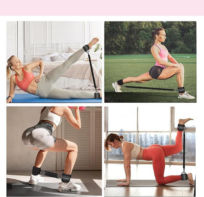 Hip Thrust Belt for Weights and Ankle Resistance Bands With Cuffs for Working Out,Hip Thrust Belt for Dumbbells Heavy, Kettlebells, Plates,Hip,Leg and Booty Builder, Glute Bridge Band