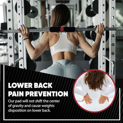 【SUNIEX】 HIGH DURABILITY Squat Pad - Fits ALL Olympic Bars - EASY CARRY – SUPER GRIP Design - Neck & Shoulder Protective Pad - Barbell Pad for Squats, Lunges, Weight lifting, Crossfit