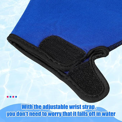 Sumind 2 Pairs Swimming Gloves Aquatic Training Gloves Neoprene Mittens Webbed Fitness Water Aerobics Resistance Training for Women Men Swimming Diving(Medium,Rose Red, Blue)