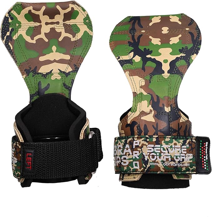 Cobra Grips PRO Weight Lifting Gloves Heavy Duty Straps Alternative with Power Lifting Hooks Padded Wrist Support for Deadlifts & Bodybuilding