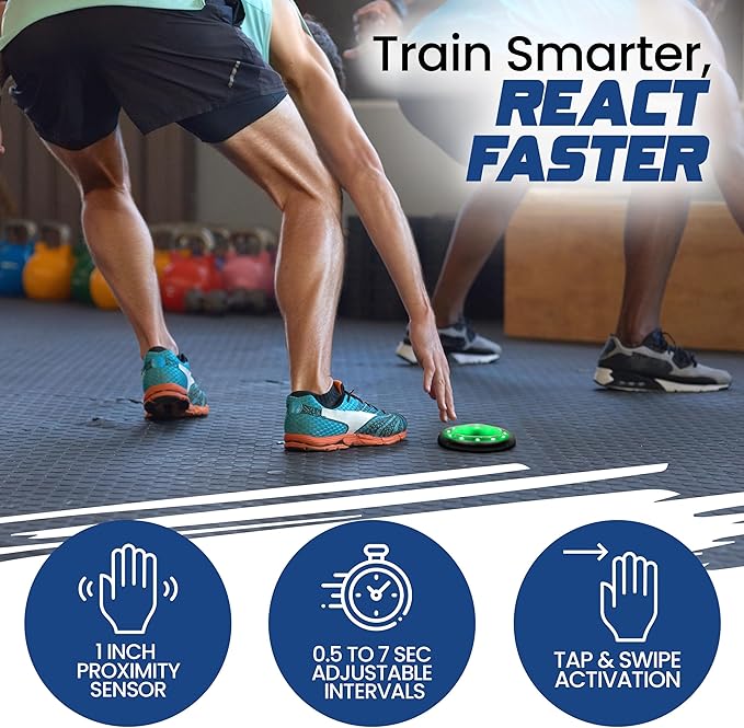 Reflexx RLT 2.0 - Reaction Time Training Lights for Agility - Hand Eye Coordination Training Agility Light Pods for Reaction Games and Fast Reflexes, Quick Reflex Trainer for Sports