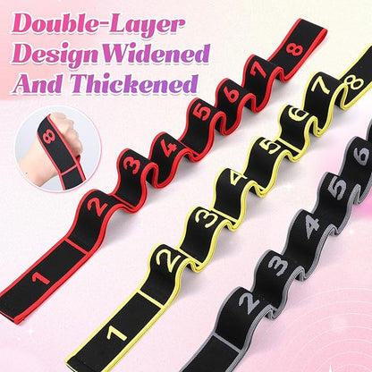 3PCS Fitness Resistance Bands with Handles,Resistance Bands with Handles, Fitness Resistance Band for Stretching and Yoga,Fashion Puller Exercise,Adjustable Bands for Full Body Stretching Shaping