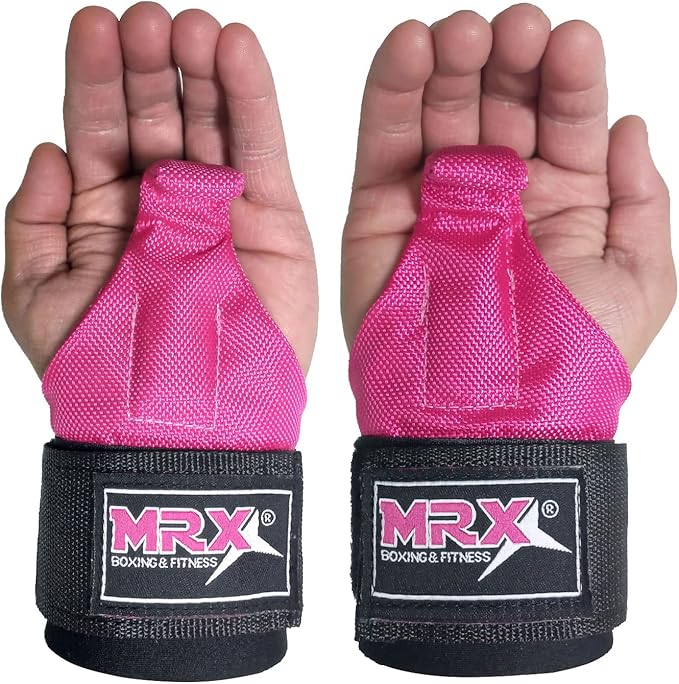 MRX Power Weight Lifting Straps Wrist Support Heavyduty Gym Training Bandage Cordura Hook Deadlifting Wraps