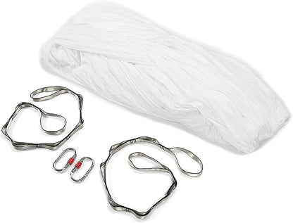 HECASA Aerial Silks Yoga Swing Set, Aerial Yoga Hammock w/Daisy Chain for Home, Inversion Exercises, Strength Training and Starter Kit