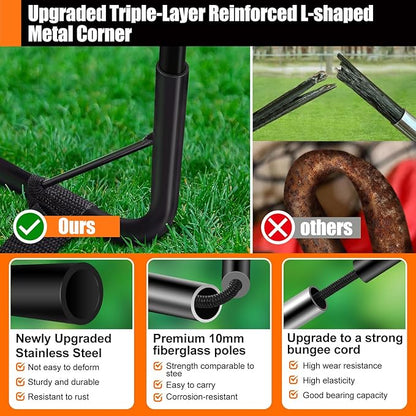 Kids Soccer Goals for Backyard Set - 2 Pack of Portable Pop Up Soccer Nets with Ball,Cones,Complete Training Equipment Kit for Toddler,Youth,Kids Age 3-14,Outdoor Sports Game