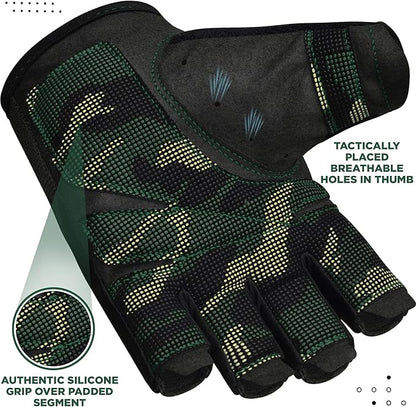 RDX Weight Lifting Gloves, Additional Stretchable Long Wrist Support, Full Palm Grip, Men Women Fitness HIIT Workout, Bodybuilding Powerlifting Strength Training Cycling Exercise Home Gym Equipment