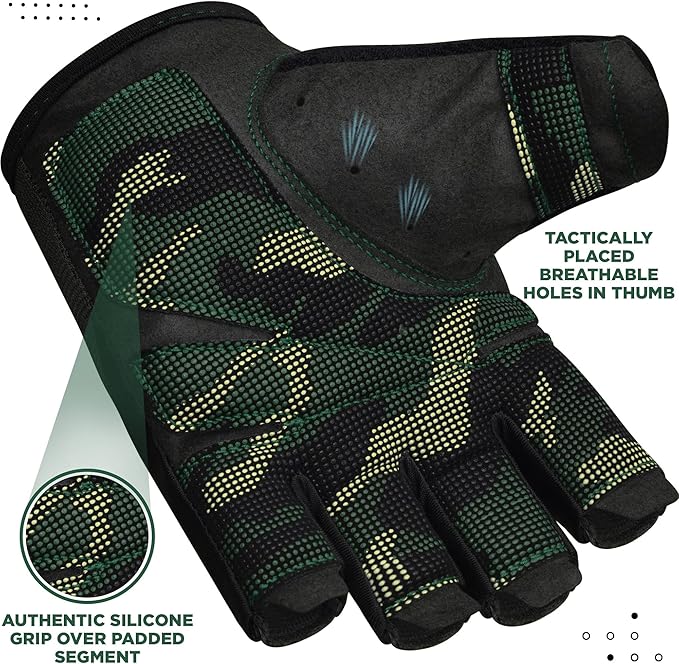 RDX Weight Lifting Gloves, Additional Stretchable Long Wrist Support, Full Palm Grip, Men Women Fitness HIIT Workout, Bodybuilding Powerlifting Strength Training Cycling Exercise Home Gym Equipment