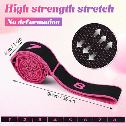Resistance Bands, Figure 8 Exercise Bands for Women Men,25lb 8 Shaped Resistance Rubber Band for Arms, Back, Shoulder Stretch with Handles, Fullbody Yoga Pulling Rope