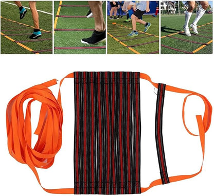 Adjustable Speed Training Ladder for Footwork Practice, 5 Meter 10 Rung Equipment with Smart Spacing