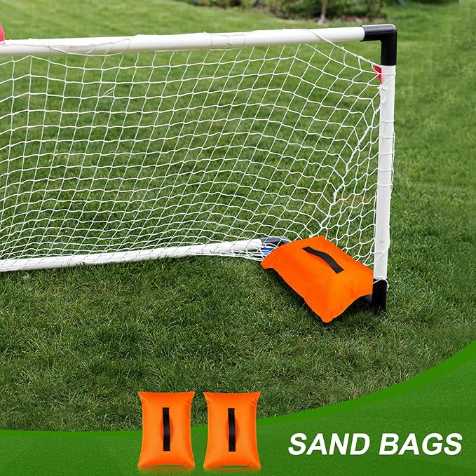 Sports Net Sandbags with PE Leak Proof Transparent Bags Weighted Anchors Bag Sport Sandbags for Stability Baseball Nets Hockey Golf Football Nets Soccer Goals and More(30 Pcs,Orange)