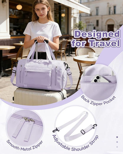 Gym Bag Womens,Travel Duffel Carry on Bag Sport Tote Bag Weekend Overnight Bag