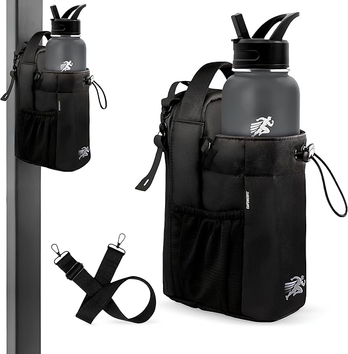 Magnetic Gym Bag with 40oz Water Bottle Holder – Waterproof Leather-Film Fitness Bag with Strong N52 Magnets, Phone & Zipper Pockets, Adjustable Shoulder Strap for Gym & Outdoor Use | Waterproof Material, Organized Pockets, 2 Carry Options, Double Zipper