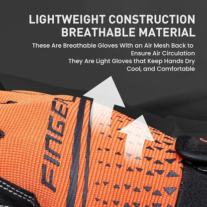 Full Finger Workout Gloves Weight Lifting Touchscreen for Men Women with Padding, Full Hand Gym Exercise Gloves Male Female, Non Slip Fitness Gloves Extra Grip for Cycling Climbing Hiking
