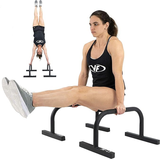 Valor Fitness Gymnastic Parallette Bars - Training Dip Bars Push Up Stands - Build Core Body Weight Strength Balance Equipment