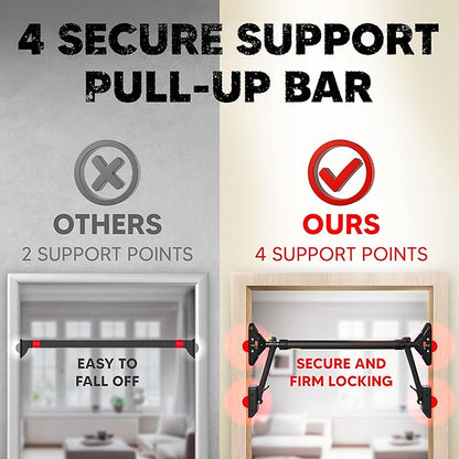 Pull Up Bar/Chin up bar Upper Body Workout Bar | Super Load-Bearing, Dual Security Locking Fitness Strength Training Equipment
