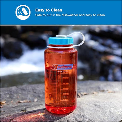 Nalgene 32 oz Wide Mouth Water Bottle | BPA-Free, Durable & Leak Proof, Lightweight Bottle for Hiking & Gym, Work & Travel