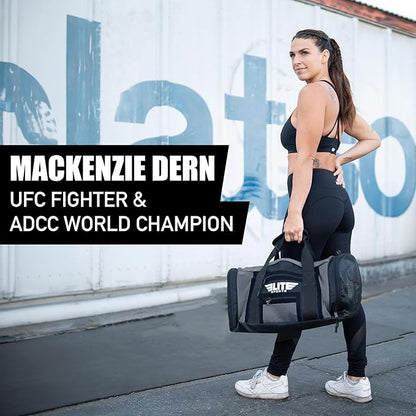 Elite Sports Boxing Gym Duffle Bag for MMA, BJJ, Jiu Jitsu gear,Duffel Athletic Gym Boxing Bag