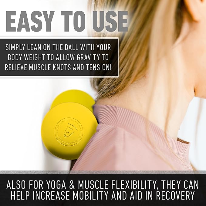 Franklin Sports Lacrosse Balls - Official Size Lax Balls for Practice - Rubber 63mm Outdoor Lacrosse Balls - Great for Muscle Massage Therapy + Yoga - White + Yellow