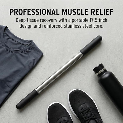 Muscle Roller Stick for Deep Tissue Massage & Myofascial Release | Cold Therapy Roller for Back, Legs, Arms, Shoulders | Massage Roller Stick (Black)
