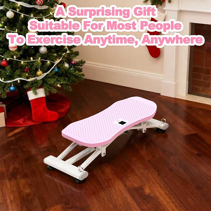 KINMAC Indoor Ski Simulator with Resistance Bands - Balance Board Home Gym Sliding Machine for Full-Body Cardio, Non-Slip Base, Core & Leg Workout Trainer