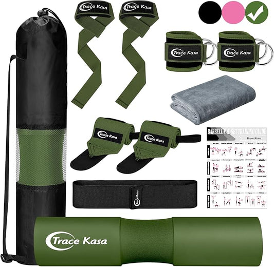 Barbell Pad Set: Hip Thrusts Pad for Squats Weight Lifting Gym Equipment Accessories