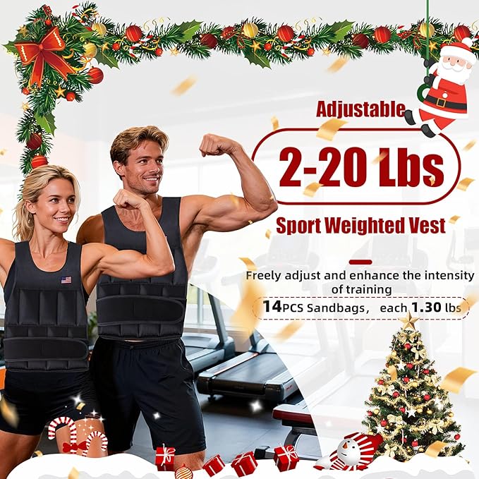 Adjustable Weighted Vest for Men Women,2-30 Lbs Adjustable Weighted Vest with Straps Womens Running Weight Vest for Walking Strength Training Fitness