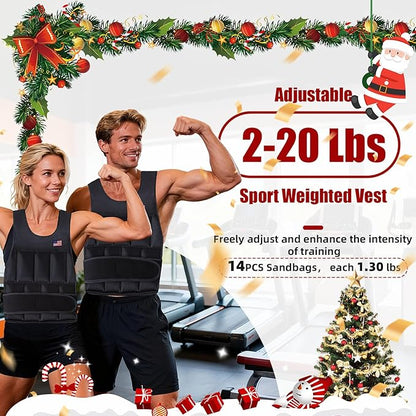 Adjustable Weighted Vest for Men Women,2-30 Lbs Adjustable Weighted Vest with Straps Womens Running Weight Vest for Walking Strength Training Fitness