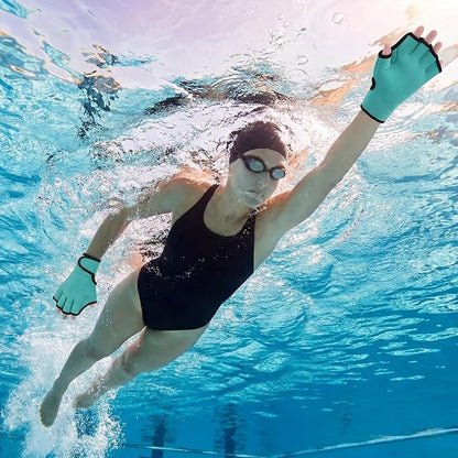 Water Aerobics Set for Aquatic Exercise 1 Pair Swimming Glove 2 Pcs Foam Swim Aquatic Cuffs Water Weights Pool Resistance Fitness Equipment for Swimming Training Workouts
