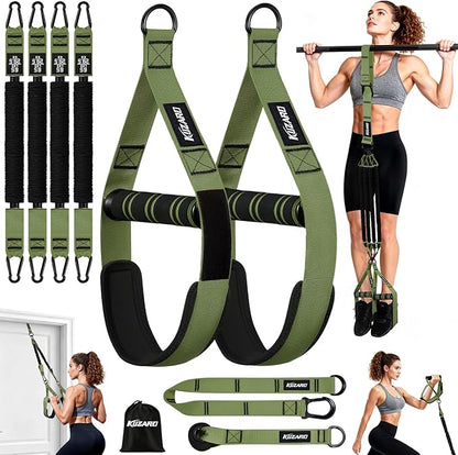 Pull Up Assistance Bands for Women, Heavy Duty Resistance Bands with Handles, Exercise Band with Door Anchor, Workout Band Set for Pull Up Bar, Full Body Sculpting,Muscle Training, Recovery, Home Gym