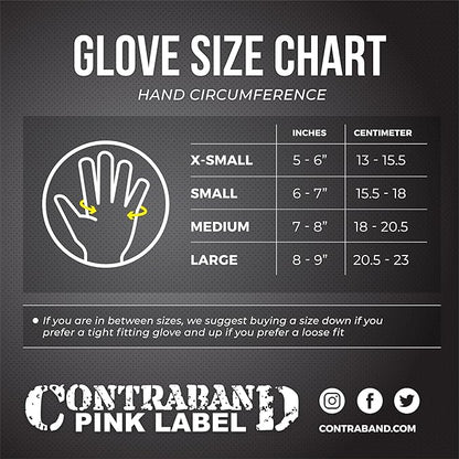 Contraband Pink Label 5537 Womens Micro Weight Lifting Gloves w/Grip-Lock Silicone Padding (Pair) - Minimalist Half Gloves - Apple Watch Friendly